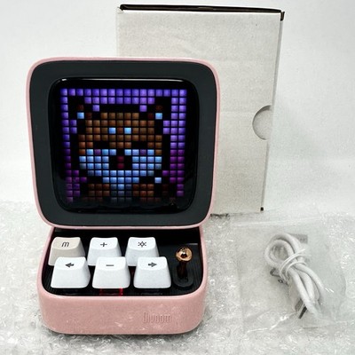 Divoom DITTO PLUS (PINK) Retro Pixel Art Interactive Bluetooth Speaker & Alarm