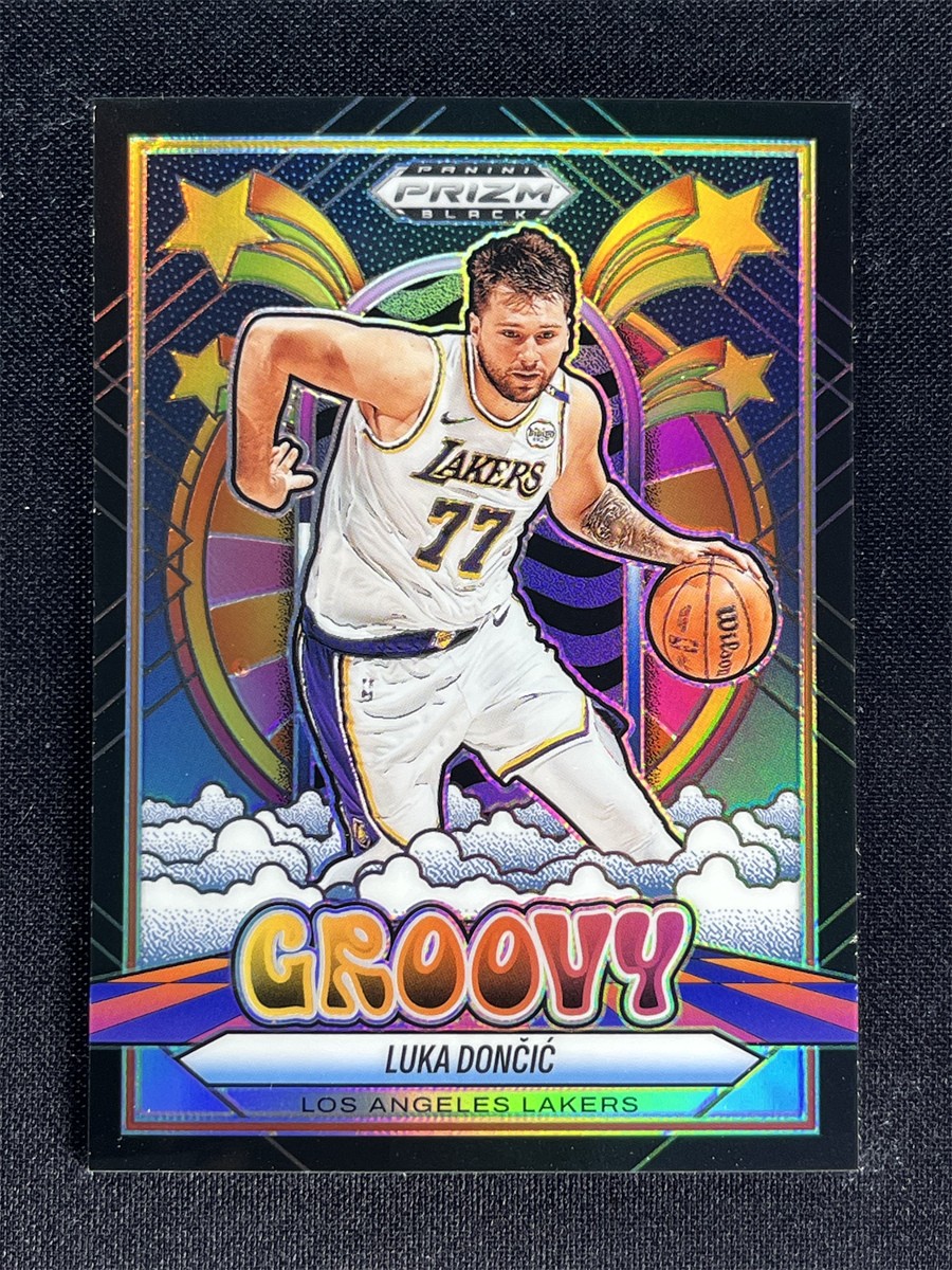 2024-25 Panini Prizm Black Luka Doncic #14 Groovy Prizm Lakers Case Hit SSP