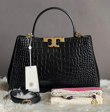 Authentic Tory Burch Eleanor Croc-Embossed Sa...
