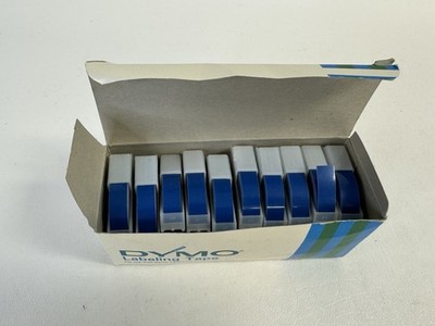 VTG Dymo Labeling Tape Cartridge 3/8'' x 12' New  - Glossy Blue - Box Of 10