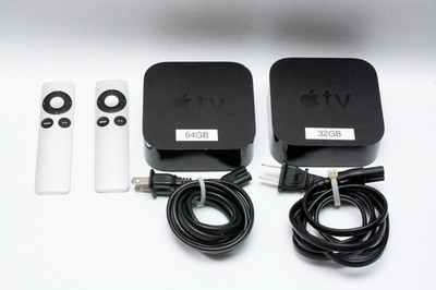 Lot of 2 Apple TV HD 4th Gen A1625 - 64GB, 32GB w/ Cables, Remotes