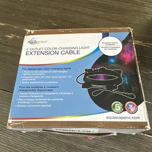 Aquascape 84070 LED 5-Outlet Color Changing Outdoor Extension Cable 5-Prong
