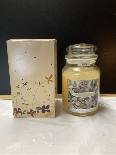 Yankee Candle Mother Peony Retired Floral Rare Large Jar 22 oz Fragrance Yellow - Picture 5 of 6