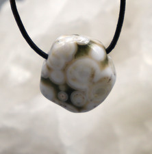 Ocean Jaspis Ozean Jaspis Ozean Achat Anhänger Trommelstein gebohrt  e15