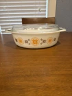 Town and Country Vintage PYREX 2.5 Qt Oval Casserole Dish + Clear Glass Lid
