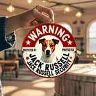 Vintage Jack Russell Terrier Security Warning Tin Metal Signs Home Décor 8x8