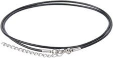10 Pezzi Collane in Corda Di Cuoio Nero Autentico Da 15Mm 18 Pollici Collana Sot