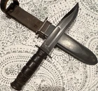 WW2 KA-BAR USN MK 2 Fighting Knight W/NORD Scabbard & Pinned Pommel Nice