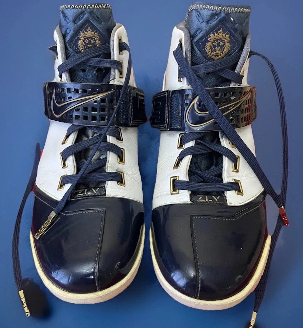 Nike Zoom LeBron 5 White Midnight Navy | eBay