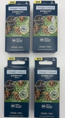 Lot of 4 Yankee Candle Sidekick Refill Balsam & Cedar