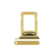 DUAL Sim Card Tray Holder Replacement YELLOW For iPhone 14, 14+ PLUS