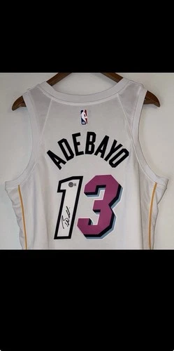 Bam Adebayo Signed Miami Heat Nike NBA Autographed City Edition Jersey BAS COA