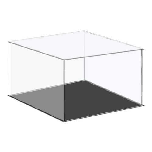 Acrylic Display Case Plastic Box Cube Storage Box Clear 41x41x20.5cm - Afbeelding 1 van 6