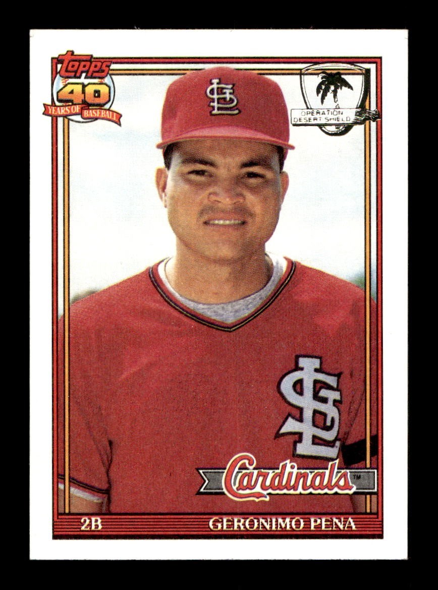 1991 Topps DESERT SHIELD #636 Geronimo Pena Cardinals EX-MT *r6