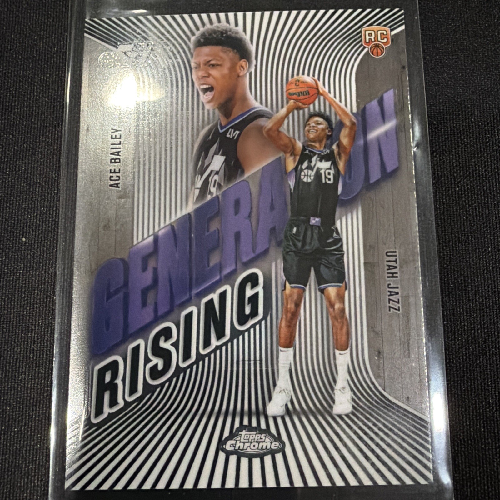2025-26 Topps Chrome Ace Bailey RC Rookie Generation Rising Insert (RC)