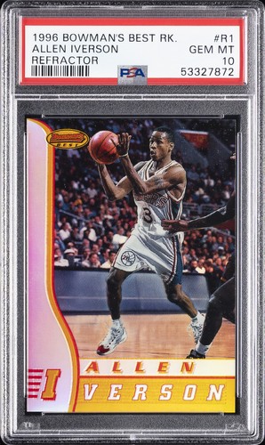 Allen Iverson [Refractor] #R1 1996 Bowman's Best Rookie card