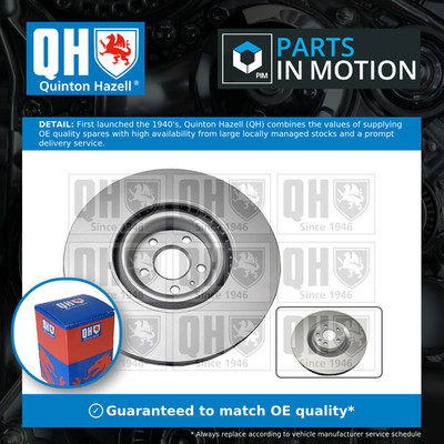 Brake Disc Single Vented fits VOLVO XC90 Mk2 2.0 Front 2015 on 366mm QH 31400569