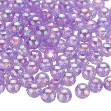 400pcs Acrylic Round Beads AB Colors 8mm Loose Craft Beads Purple AB