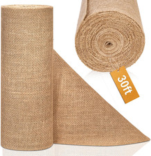 12" X 10 Yd Burlap Table Runners, Jute Burlap Runner for Table, Fabric Roll with