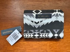 WOMEN'S PENDELTON WALLET CANOPY CANVAS ACCORDION HAWKEYE BLACK WHITE GRAY