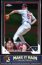 Shane Bieber 2023 Topps Chrome #118 Cleveland Guardians Baseball