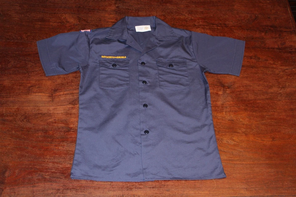 Boy Scouts of America BSA Camisa Juvenil Azul Grande Lote De 3 Sin Parches Lisa Foto 2 de 4