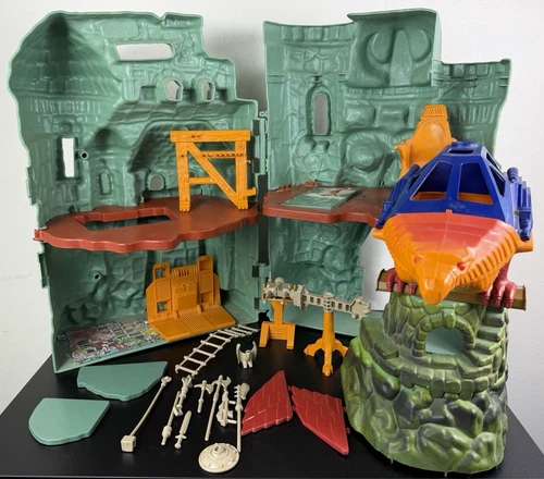 VTG 1981 MATTEL  MOTU CASTLE GRAYSKULL 99% COMPLETE w/ POINT DREAD TALON FIGHTER