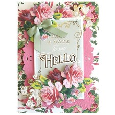 Anna Griffin Antique GREETINGS Postcard Embell/Stickers -NEW- Read Description