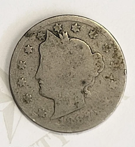 Photo of a 1887-P Liberty Nickel from an eBay listing that sold on Jul 18, 2026