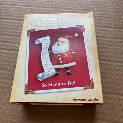 Hallmark Keepsake Ornament So Much To Do Santa Christmas 2004 New In Box
