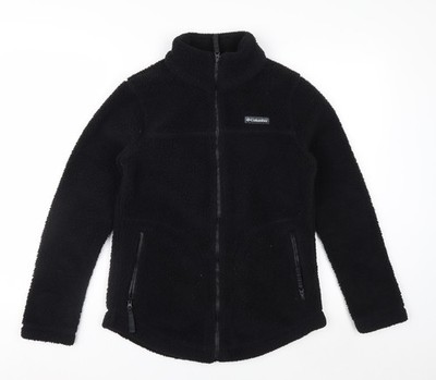 Columbia Damen Fleecejacke schwarz durchgehender Reißverschluss XS