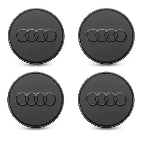 Audi Hubcap Set Center Caps Wheel Matte Black 85H071006A