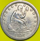 1858 U.S. SEATED LIBERTY SILVER QUARTER 25c COIN (XF-Extra Fine) Pre-Civil War!!