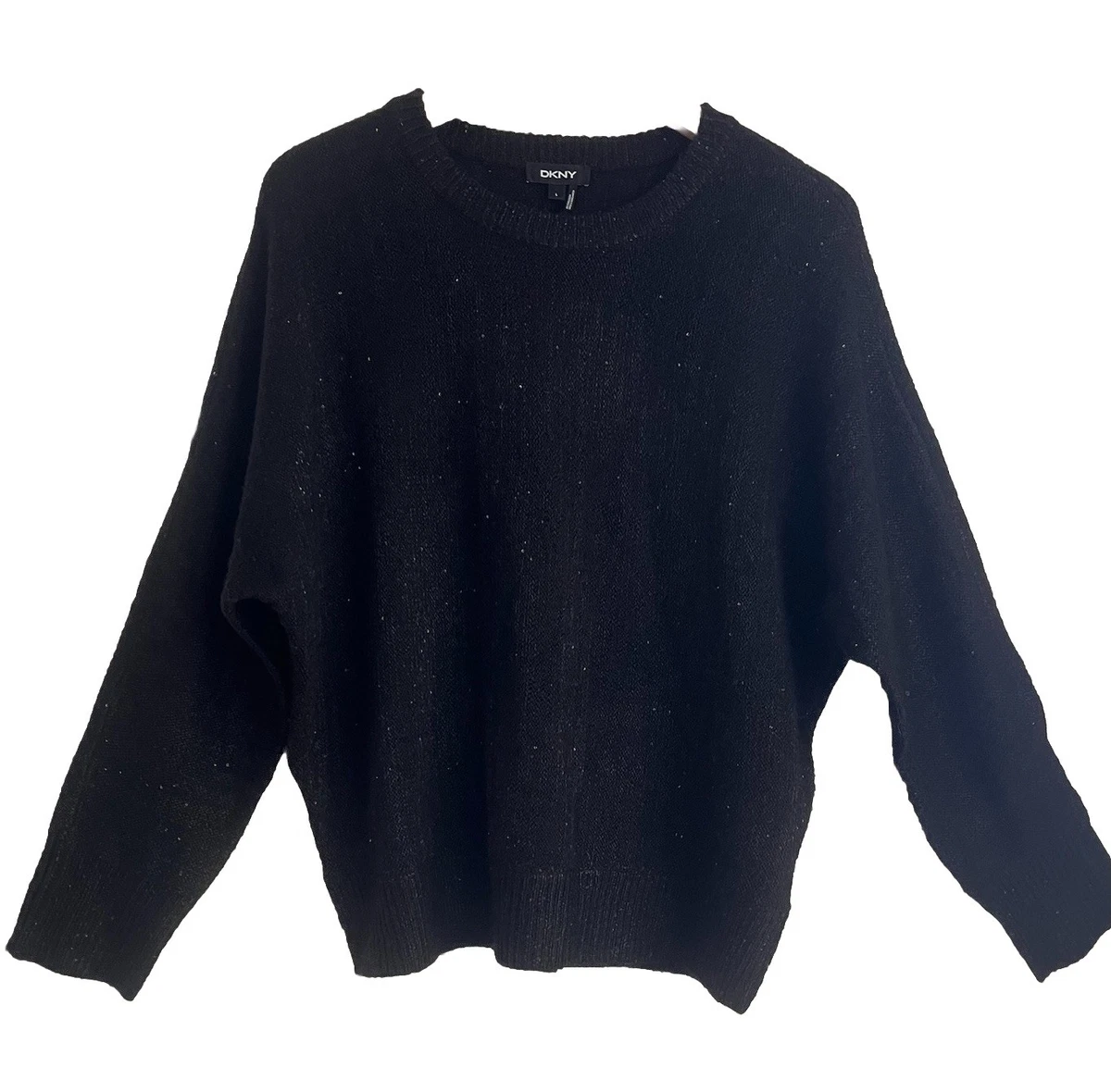 Pull DKNY Femme - Noir - Manches 3/4 - Taille L - Occasion Très Bon état