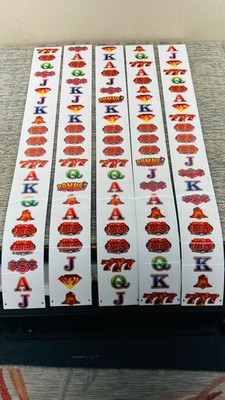 IGT 5-Reel Slot Machine Reel Strips Complete Set 1-5 Wild Bonus  4070931