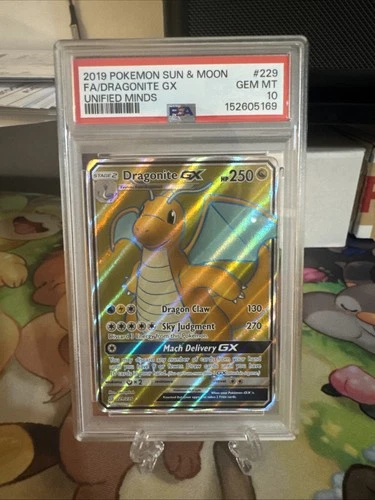 Dragonite Gx 229/236 PSA 10 Unified Minds Pokemon Card Game