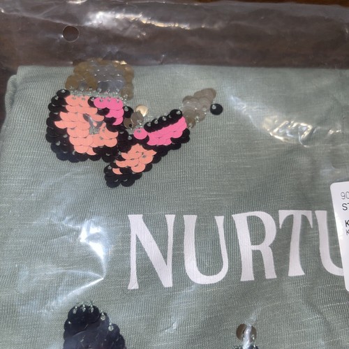 Girls Size 6-6X SO Sequin Embellished Butterfly Tie Front Tee Nurture Our Future - Picture 3 of 7
