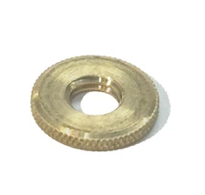NEW~LOT OF 5 SOLID BRASS KNURLED LOCK NUT  1/4"-27,  9/16" Dia  lamp part