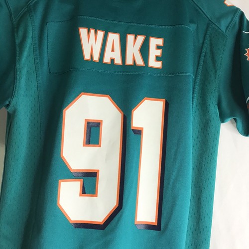 Nike Miami Dolphins Jersey Youth Medium Cameron Wake On Field NFL - Picture 9 of 11