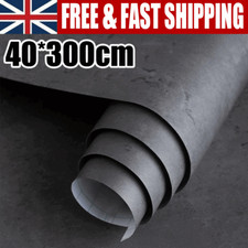 Dark Grey Cement Concrete Effect Textured Wallpaper Vinyl Wrap Self Adhesive 3m