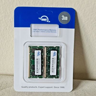 OWC Performance Memory 3.0GB DDR2 PC5300 (2GB + 1GB) Memory Cards MAC or PC NEW