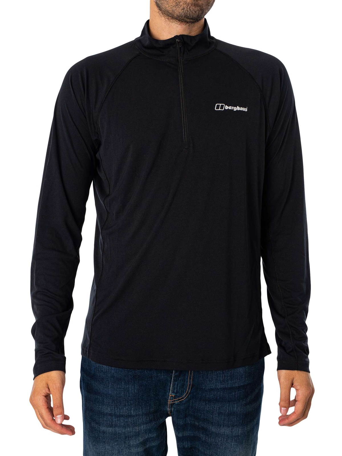 Мужская технологичная футболка Berghaus Trailblaze с длинными рукавами черная 4890₽