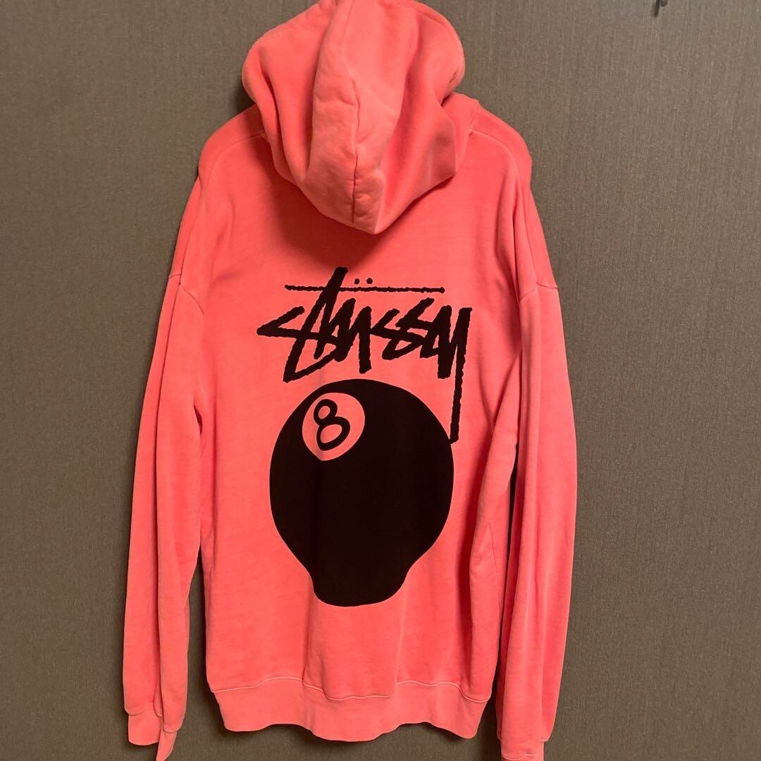 Stussy 8 Ball Hoodie Pink Double-sided Print Brushed Back Stussy 8 Ball Hoodie Pink Double-sided Print Brushed Back