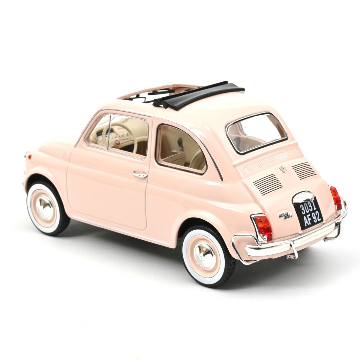NOREV Fiat 500 ピンク 1/18 ミニカー 1/18 Norev Fiat 500 (Pink) Diecast Car Model - LIVECARMODEL.com