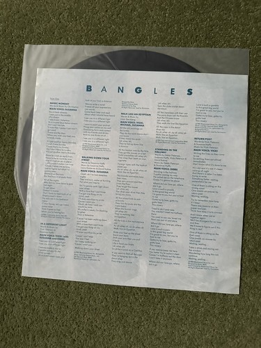 THE BANGLES DIFFERENT LIGHT HONG KONG VINYL LP ALBUM RECORD & INNER NEAR VG/EX - Picture 4 of 9