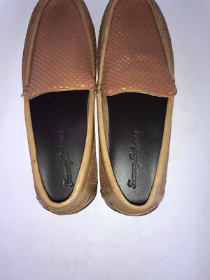Tommy Bahama Naples Driver Woven Brown Leather Loafers Men’s 11 Tommy Bahama Naples Driver All Over Woven Men main image 2