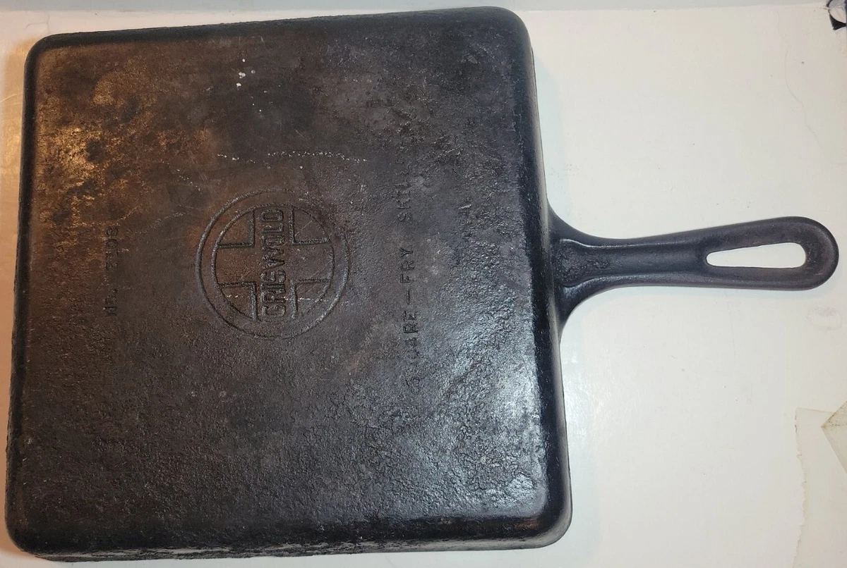Griswold cast iron square clearance skillet