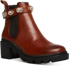 Steve Madden Amulet Cognac Pull On Chelsea Ankle Boots Womens M