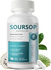 iMATCHME Soursop Graviola Capsules w/ Black Seed Turmeric Seaweed Extract, 90ct.