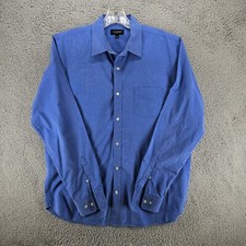 Lucky Brand Slim Fit Long Sleeve Button Shirt Men's Size L Blue
